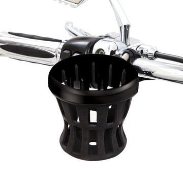 CIRO® Black Motorcycle Drink Holder for 1-1/4" Handlebars, 0636-0086