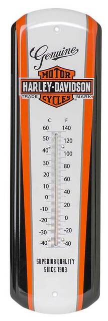 Harley-Davidson® Nostalgic Bar & Shield Tin Thermometer, 5 x 17 inch HDL-10089