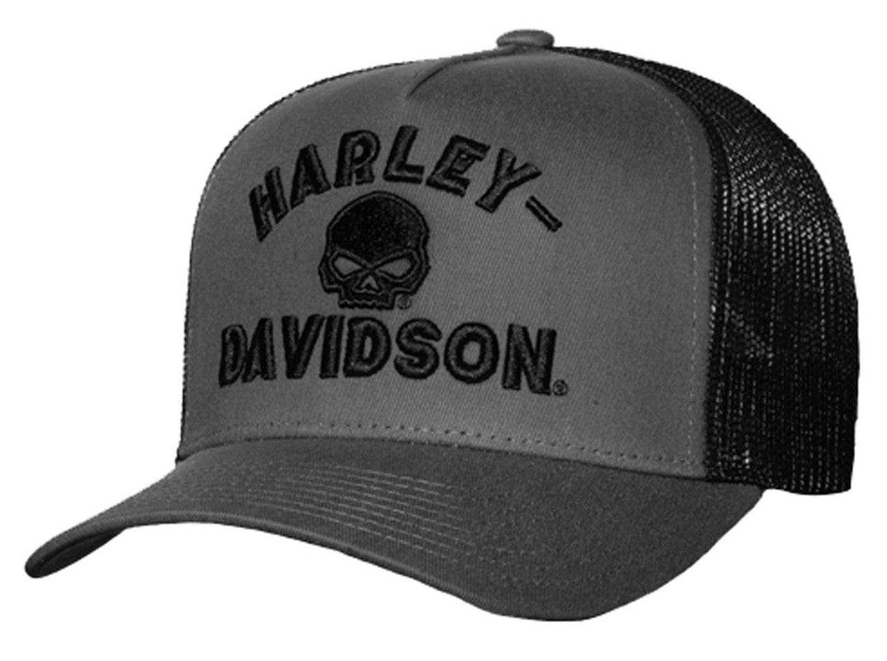 Harley-Davidson®  Gate Arch Adjustable Snapback Mesh Trucker Hat - Gray