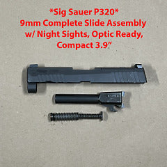 Sig Sauer P320 9mm Complete Slide 3.9" Compact Optic Cut Night Sights OEM