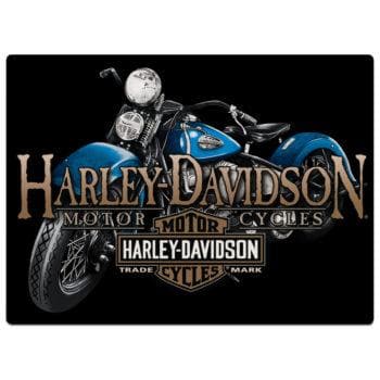 Harley-Davidson® Old Blue Motorcycle Embossed Tin Sign, 2011331