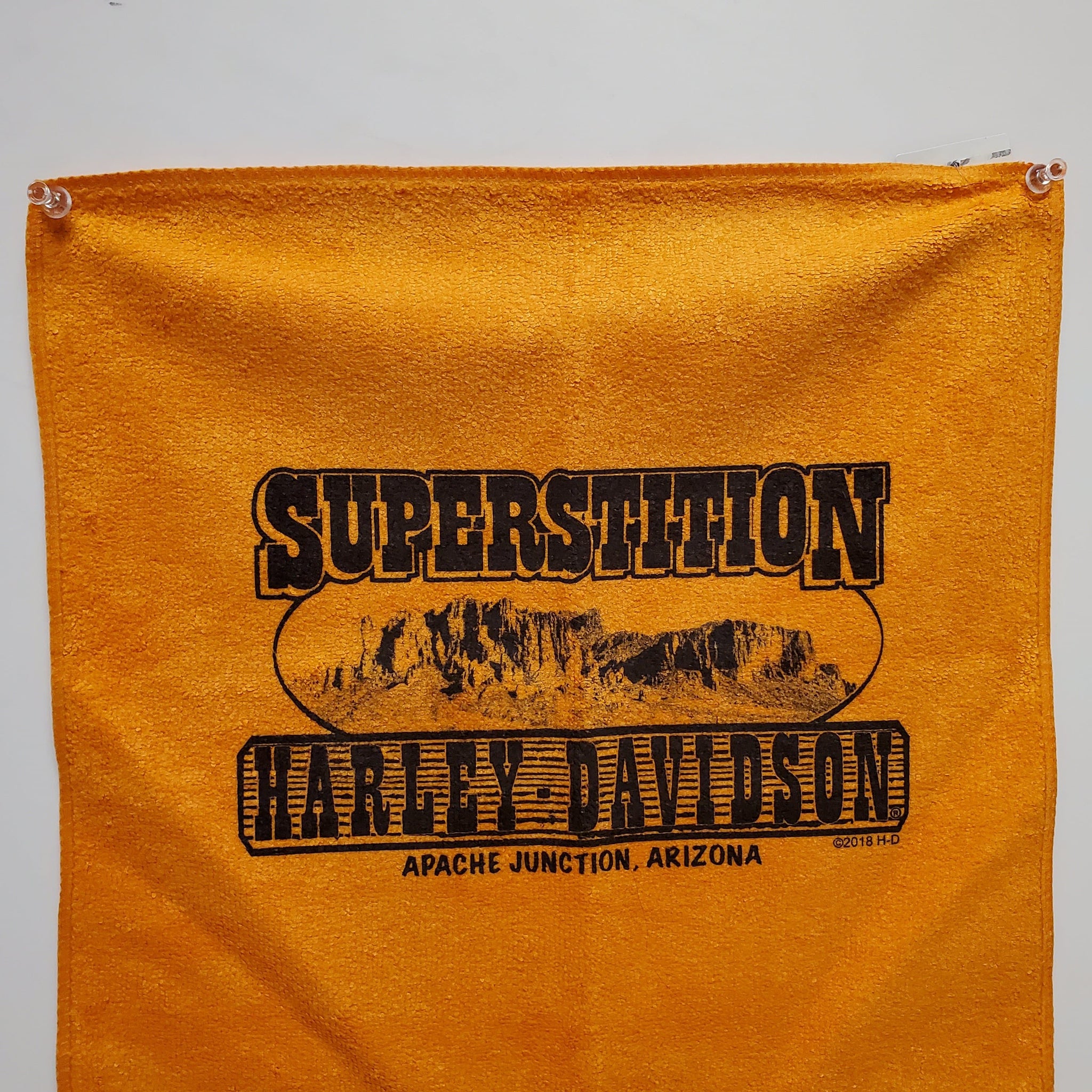 Superstition Harley-Davidson® Dealership Logo Custom Shop Towel, Orange