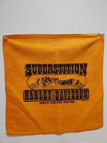 Superstition Harley-Davidson® Dealership Logo Custom Shop Towel, Orange