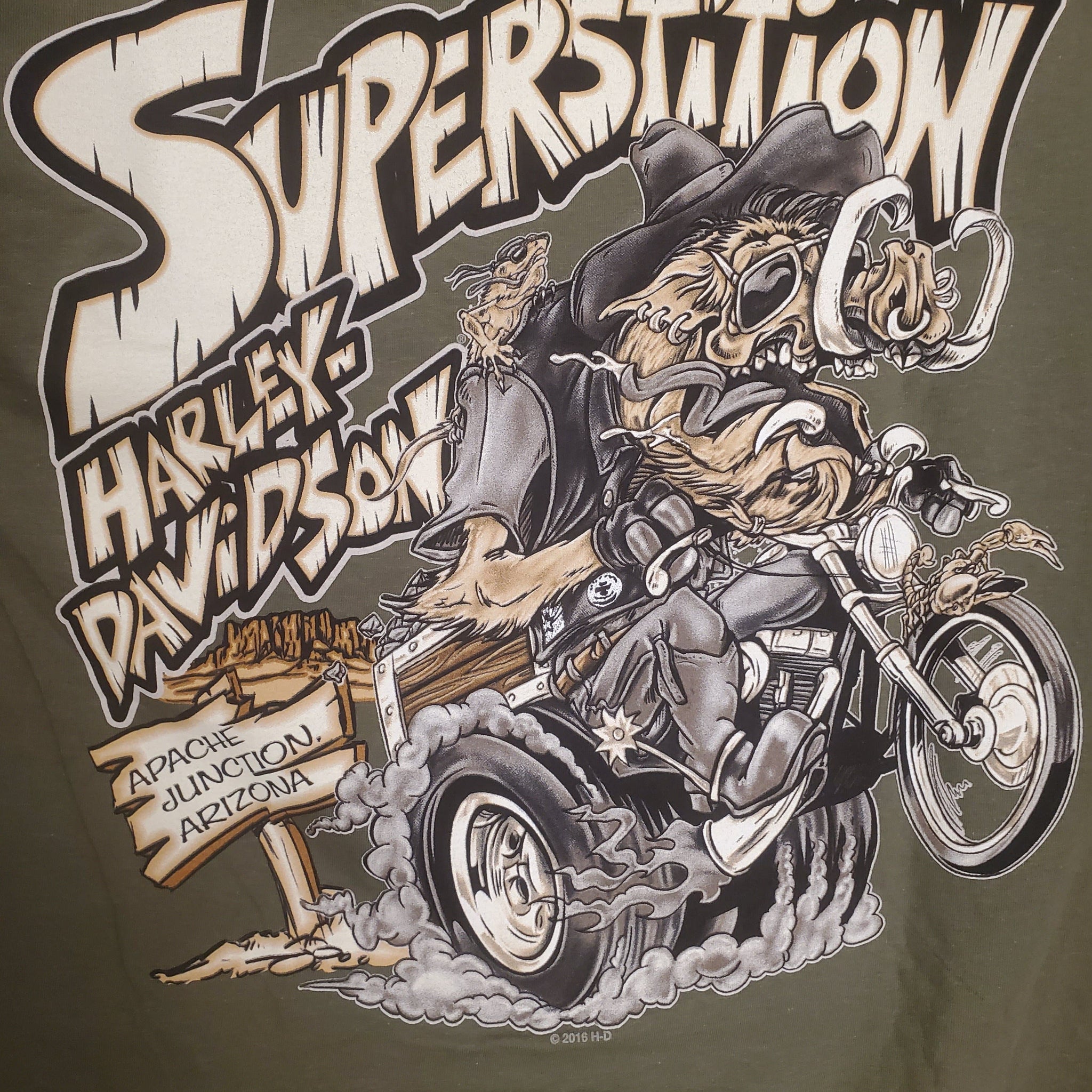 Harley-Davidson® Men's Fink Hog Short Sleeve T-Shirt, Military Green