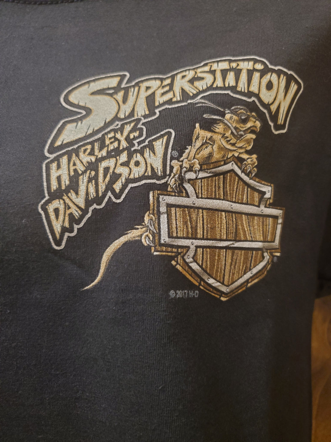 Harley-Davidson® Men's Fink Hog Short Sleeve T-Shirt, Black or Charcoal - Superstition Harley-Davidson