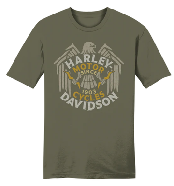 Harley-Davidson® Eagle Iron Wild Horse Short Sleeve T-Shirt, Fatigue