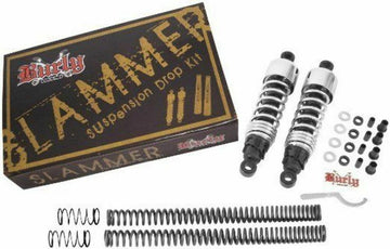 Burly Chrome Slammer Shocks + Fork Springs Kit 2004-2015 Sportster XL 883 1200, 1310-0392