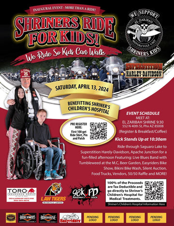 Rider & Passenger  Pre-Registration  - Shriners Ride For Kids