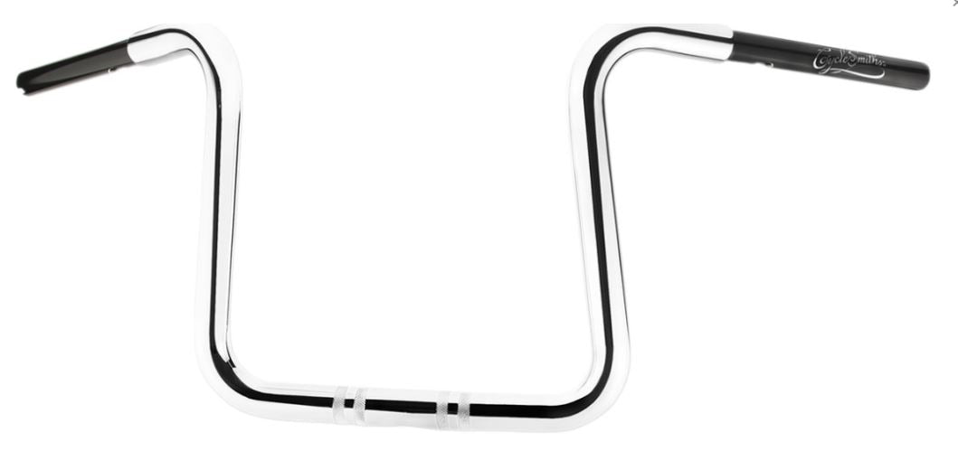 Cycle Smiths® Chrome 12" California Ape Hanger Handlebar for TBW, 0601-4575