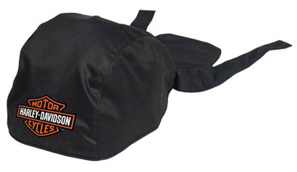 Harley-Davidson® Bar & Shield Polyester One Size Headwrap - Solid Black