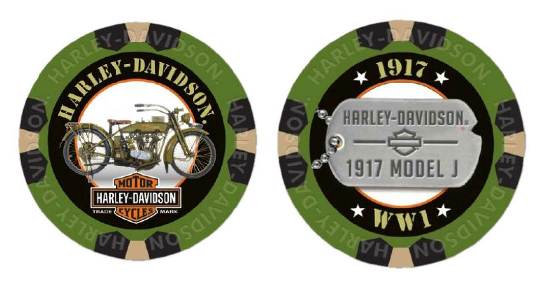 Harley-Davidson® Military Series Alpha 1 1917 Model J Collectible Poker Chip 6741