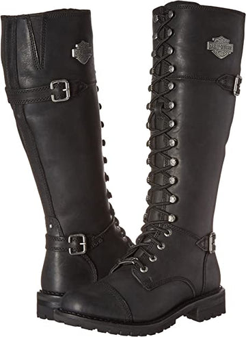 Harley-Davidson® Women's Beechwood High Cut Boot Black Motorcycle Boots, D83856