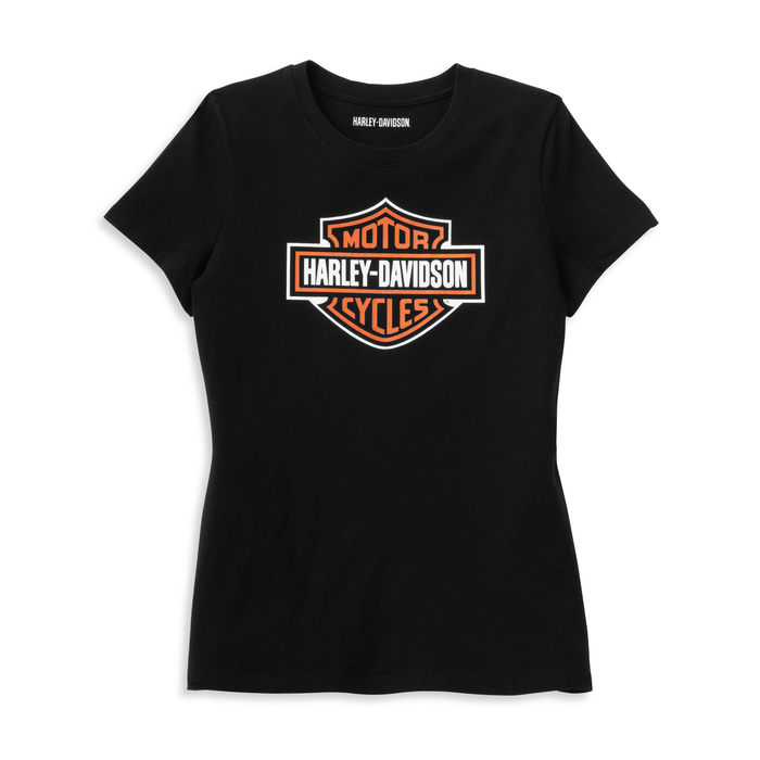 Harley-Davidson® Women's Bar & Shield Cactus Short Sleeve Tee, Black