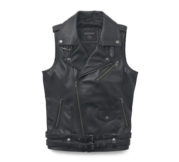 Harley-Davidson® Women's Pierce Leather Vest, 97027-22VW