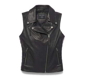 Harley-Davidson® Women's Electric Leather Vest, 97040-22VW