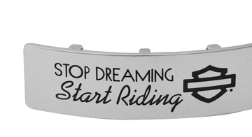 Harley-Davidson® Women's Stainless Steel Stop Dreaming Rally Plate, Silver - HSP0099