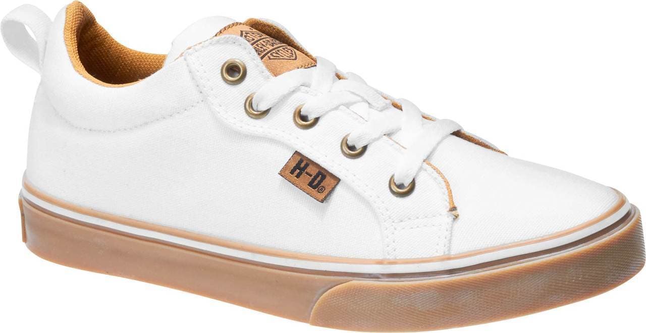 Harley-Davidson® Women's Torland White Canvas Sneakers D84435