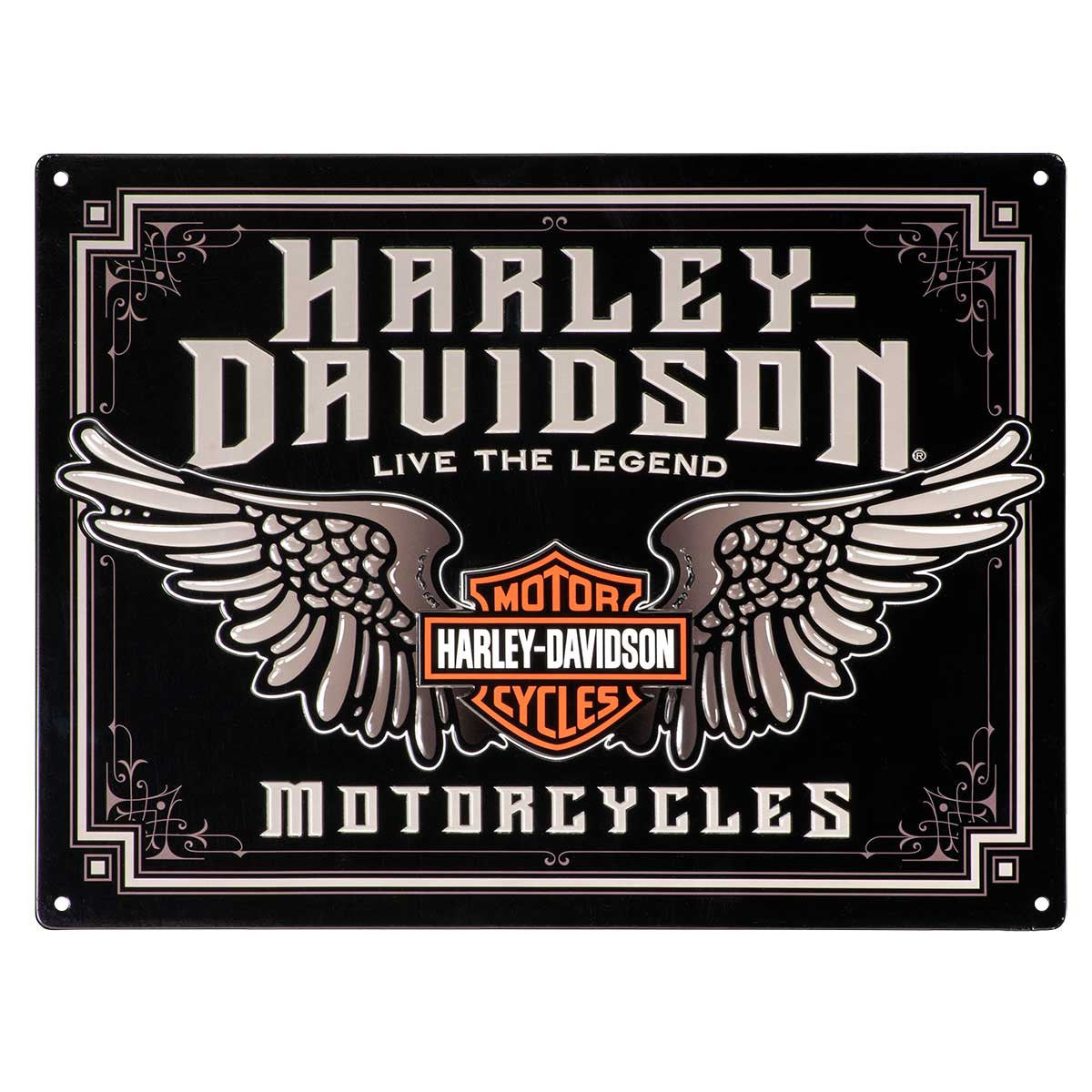 Harley-Davidson® Winged Bar & Shield Tin Sign, HDL-15544