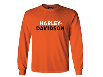 Harley-Davidson® Name Wild Horse Long Sleeve T-Shirt, Orange