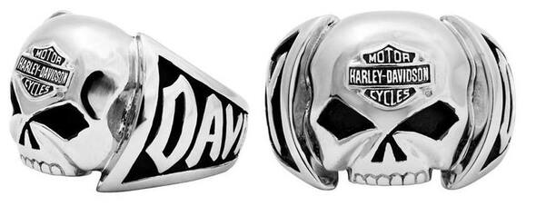 Harley-Davidson® Men's Skull Ring Stainless Steel HSR0004