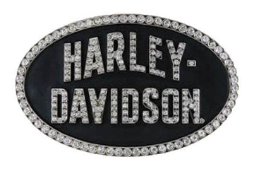 Harley-Davidson® Women's Marquee Embellished Belt Buckle, Nickel Finish HDWBU10309