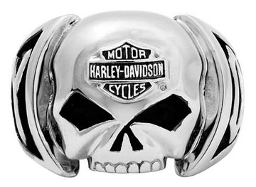 Harley-Davidson® Men's Skull Ring Stainless Steel HSR0004