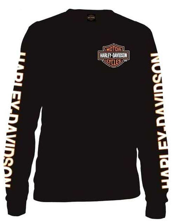 Harley-Davidson® Men's Bar & Shield Usery Pass Long Sleeve Tee, Black