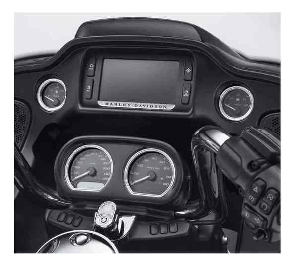 Harley-Davidson® 4-Piece Defiance Gauge Bezels Fairing Kit, 61400359