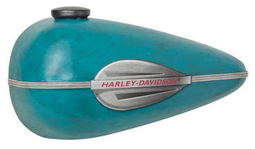 Harley-Davidson® Distressed Scale Model Gas Tank Metal Art, Blue HDL-15521