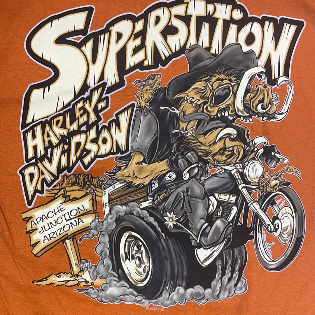 Harley-Davidson® Men's Fink Hog Short Sleeve T-Shirt, Texas Orange