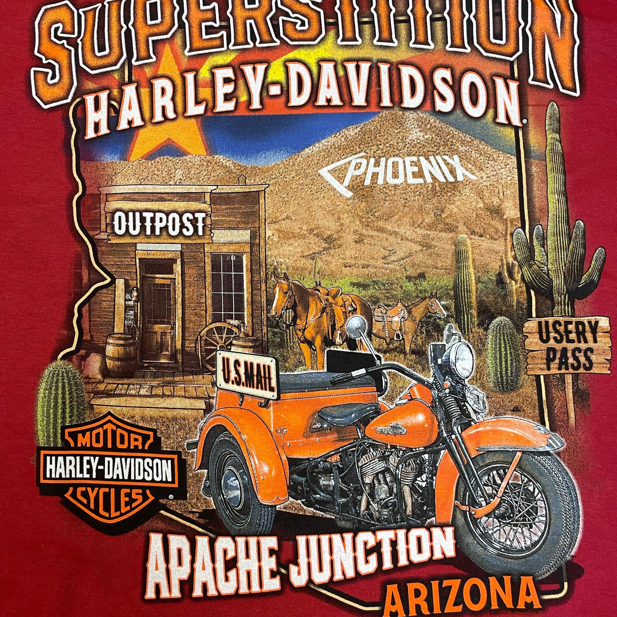 Harley-Davidson® Men's Getaway Long Sleeve Tee, Maroon