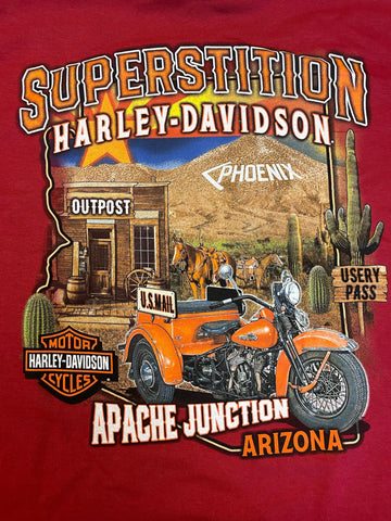 Harley-Davidson® Men's Getaway Long Sleeve Tee, Maroon