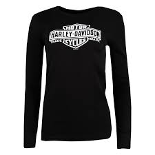 Harley-Davidson® Elongated Bar & Shield Cactus Long Sleeve Shirt, Black