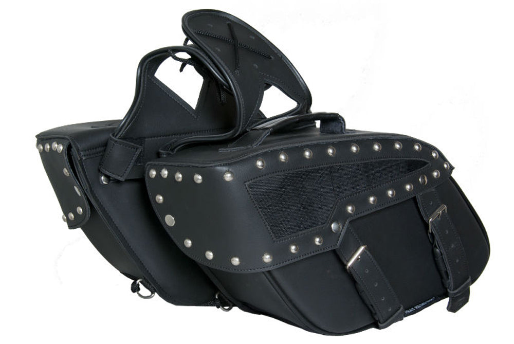 Daniel Smart DS313S Two Strap Saddle Bag w/ Studs